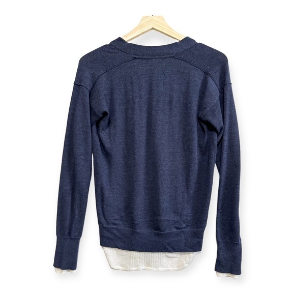 Brochu Walker Wool/Linen Layered Pullover V neck Sweater, Size XS - Picture 3 of 16